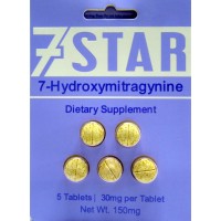 7 Star 7-Hydroxymitragynine Extract Tablets (5 Pack)(30mg per Tablet)