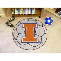 University of Illinois Soccer Ball Rug