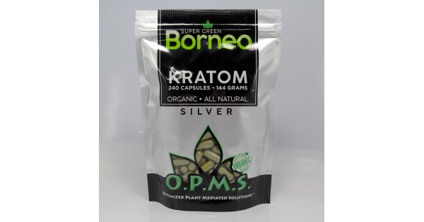 Capsules : OPMS Silver Super Green Borneo - Organic - All Natural Caps ...