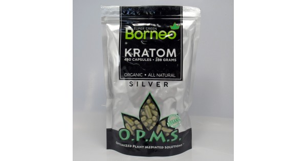 Capsules : OPMS Silver Super Green Borneo - Organic - All Natural Caps ...