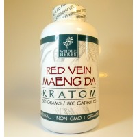 Whole Herbs - Red Vein Maeng Da Capsules - Natural | Non-GMO | Organic (500ea)