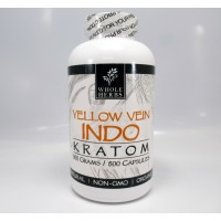 Whole Herbs - Yellow Vein Indo Capsules - Natural | Non-GMO | Organic (500ea)