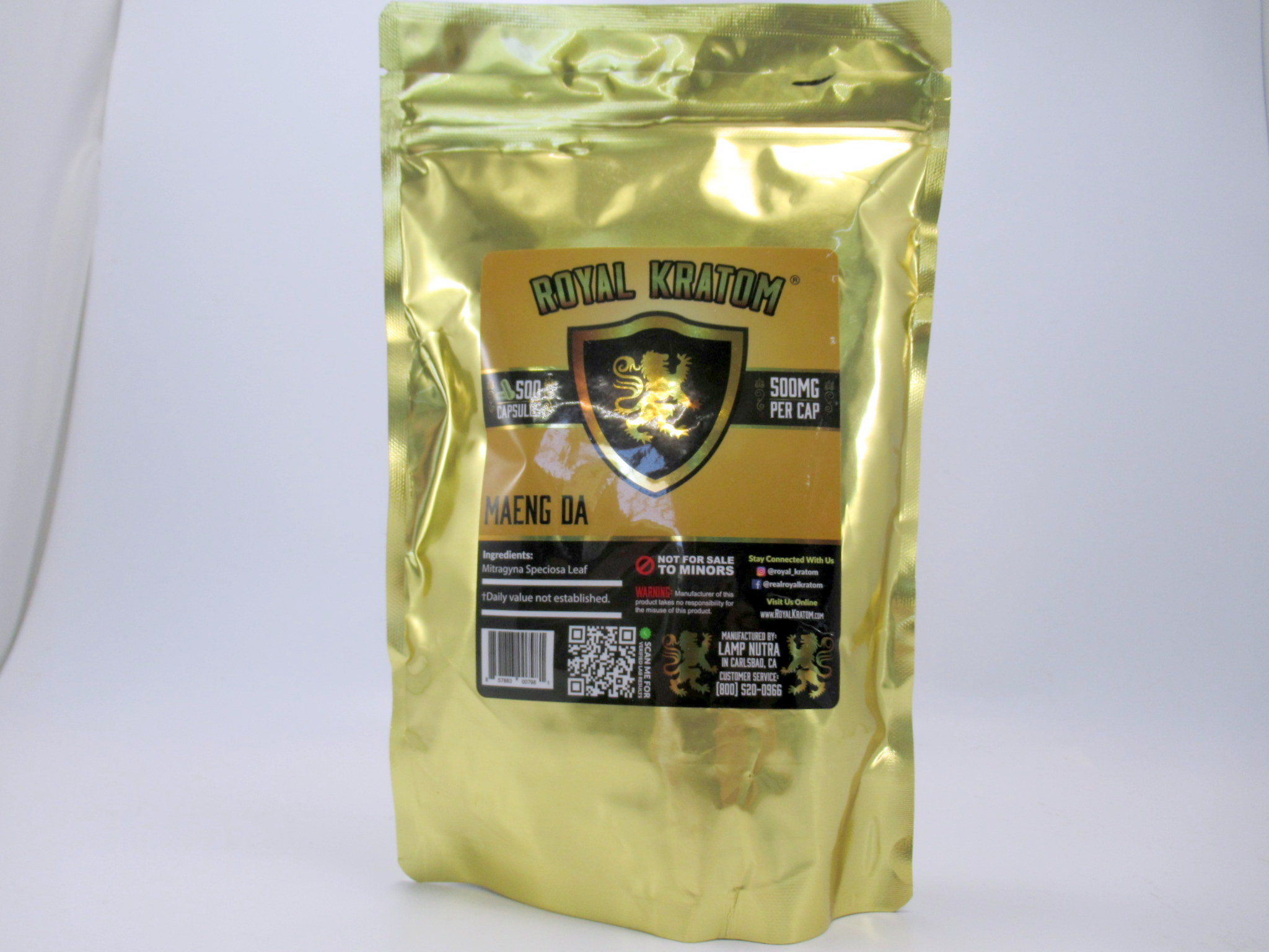 Capsules : Royal Kratom Premium Maeng Da Capsules (500ea)